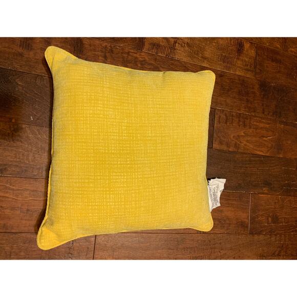 Textured Sunny Yellow Throw Pillow - 18 X 18" - Picture 1 of 3
